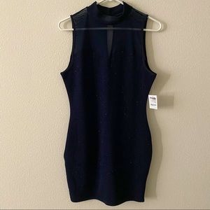 Charlotte Russe- Navy Blue Glittery dress